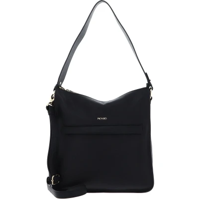 Afbeelding van PICARD Leren Handtas Schoudertas Stash Cross Bag Black Zwart