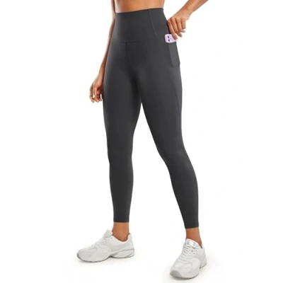 Afbeelding van CRZ Yoga Women&#039;s Butterluxe Gym Leggings 25&#039;&#039; High Waisted Workout met Zakken Boterzachte Mysterieus grijs M