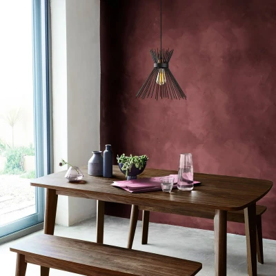 Afbeelding van Hanglamp Gerbo D34cm Metaal Zwart Menzzo