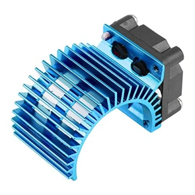Afbeelding van RC Motor Koellichaam, 540 Koellichaam Met Koelventilator Schaal 1/10 Elektrische Auto 540/550 Accessoire(Blauw)