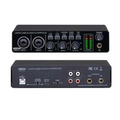 Afbeelding van BOMGE U204 USB Audio Interface voor het opnemen van muziek op PC&#039;s 2x2 Guitar MAC 32 bits/192kHz podcaststreams artiesten met 48 V beelden