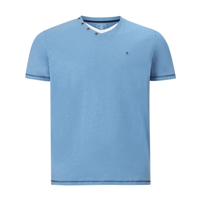 Afbeelding van Charles Colby EARL Kendrayk Tshirt basic, Heren, Maat: Large, Blau
