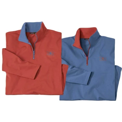 Afbeelding van Atlas for Men Set van 2 sweaters met rits