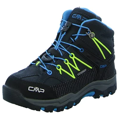 Afbeelding van CMP Rigel MID Trekking WP Unisex Bergschoenen voor kinderen, Maat: 28, Antracite/yellow fluo Leer en textiel