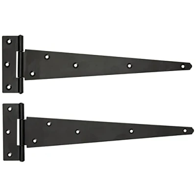 Afbeelding van Merriway BH04385 (2 stuks) Heavy Duty Japanned Tee Scharnier 300mm (12 inch) Zwart Pack van 2 Stuks