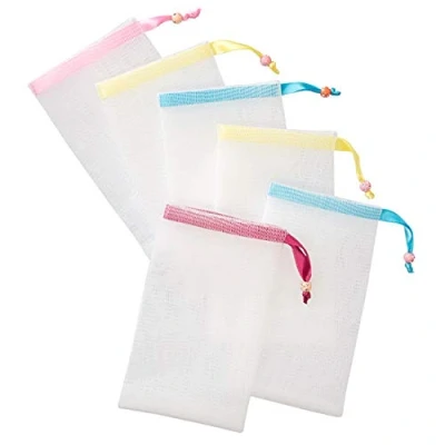 Afbeelding van GWHOLE 6 stuks zeepnetten zeepzakken van nylon, schuimnet, zeepzak mesh