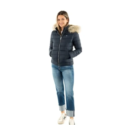 Afbeelding van Tommy Jeans Dames Tjw Basic Hooded Down Jacket Ext Puffer, Donkere Nacht Navy, 6XL Plus