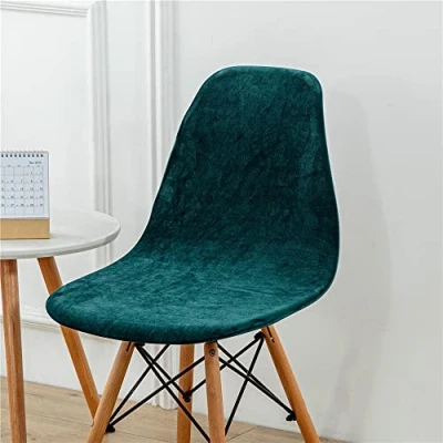 Afbeelding van Highdi Luxe fluwelen Scandinavische eetkamerstoelhoezen, stijl, universele stoelhoezen, armloze verwijderbare wasbare hoezen voor keuken, slaapkamer, woonkamer