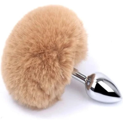 Afbeelding van Jumada&#039;s Buttplug Sexspeeltjes Bunny Tail Butt Plug Konijnenstaartje Fluffy Bruin