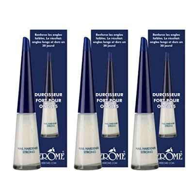 Afbeelding van Herome 3 Pack Nagelverharder en Base Coat Nail Hardener Strong Nagelversterker voor Zwakke Gevoelige Nagels TFS Hars Tolueenvrij 3*10ml