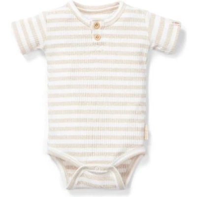 Afbeelding van Little Dutch Romper LDFEC24 Stripe Sand White Maat 62