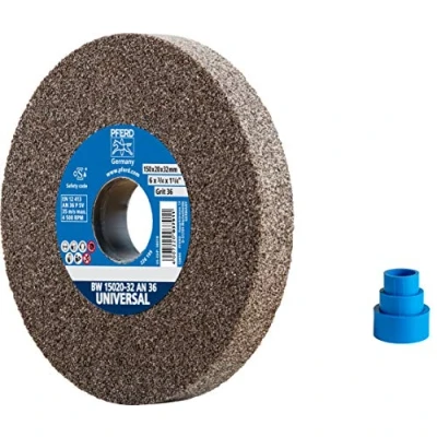 Afbeelding van PFERD Schuurbokschijf UNIVERSAL, 150x20x32mm, A36, 39009708 harde slijpschijf voor universele schuurtaken, met reduceerhulzen (25/20/16mm)