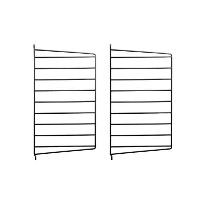Afbeelding van String wandpaneel zwart, 50x30 cm, 2 pack