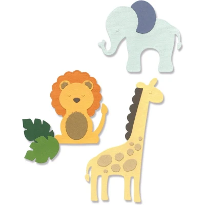 Afbeelding van Sizzix Thinlits Die Set Basic Zoo Animals by Jennifer Ogborn