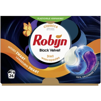 Afbeelding van Robijn Wascapsules 3 in1 Black Velvet 26 stuks