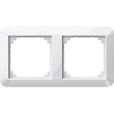 Afbeelding van Schneider Electric Merten 382191 1M frame voor stopcontacten en schakelaars, 2 voudig, polarwit glanzend