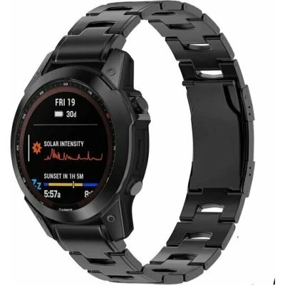 Afbeelding van Titanium schakelband Zwart Garmin Tactix 8 51mm