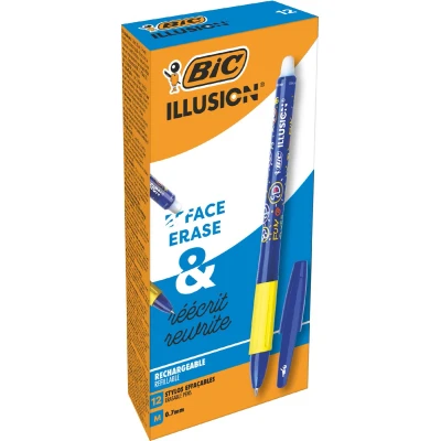 Afbeelding van Gelschrijver Bic Gel ocity illusion medium blauw