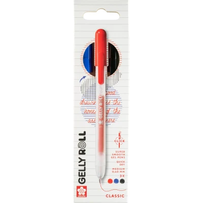 Afbeelding van Sakura Gelly Roll Retractable Classic Set 3(Rood Blauw Zwart)