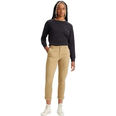 Afbeelding van Dockers Weekend Regular Slim Ankle Fit Chino Broek Beige 28 / XL Vrouw