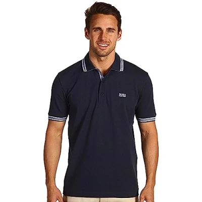 Afbeelding van BOSS Paddy poloshirt met korte mouwen voor heren, Donkerblauw, L