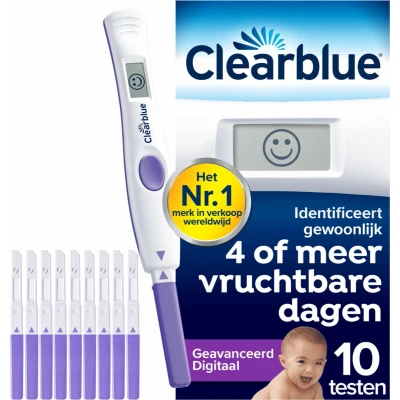 Afbeelding van 3x Clearblue Ovulatietest Digitaal Geavanceerd 10 stuks