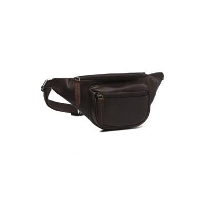 Afbeelding van leren heuptas gordeltas JACK wax pull up bruin