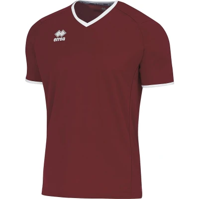 Afbeelding van T Shirt Errea Lennox Jersey Mc Jr 03100 Granaat Wit Maat 3XS