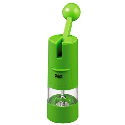 Afbeelding van KUHN RIKON Zout en pepermolen, ratelmolen, handmatige kruidenmolen, groen, verstelbaar keramisch maalwerk, plastic, 5,8 x 21,5 cm