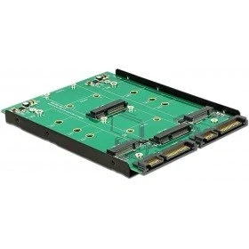 Afbeelding van Delock 3.5? Converter 2 x SATA 22 pin&gt;Dualport M.2 / mSATA