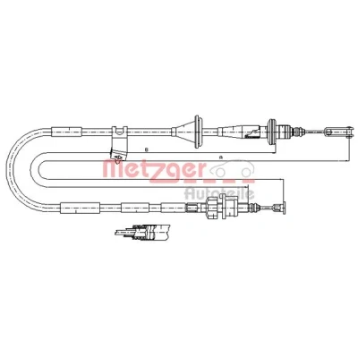 Afbeelding van METZGER 18.6112 Koppelingskabel COFLE SUZUKI: Jimny (FJ) SUV 1.5 DDiS 4WD, 1.3 16V 4x4, 16V, 4WD 1998