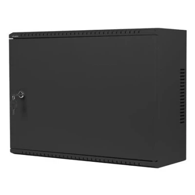 Afbeelding van Lanberg Nástěnná jednodílná skříň 19&quot;, 4U+3U/540x200, (dodávané složené), nízkoprofilová, plné dveřé (4 HE, 19 inch rek), Serverkast, Zwart
