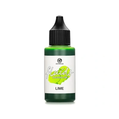 Afbeelding van 30 ml Fluids Alcohol inkt LIME, alcoholische voor Fluid Art, Resin Art en epoxy hars, GROEN