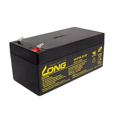 Afbeelding van loodaccu accu Kung Long WP3.3 12 V 3,3 Ah AGM onderhoudsvrij
