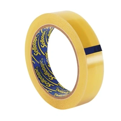 Afbeelding van Sellotape Original Golden, Multi Purpose Clear Tape for Household Objects, Packing Sticking Envelopes or Cards, Gemakkelijk te gebruiken Packaging Tape, 18mmx25m