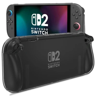 Afbeelding van ProCase beschermhoes voor Nintendo Switch 2 2025, krasbestendig en schokbestendig, Joy Con met ergonomische handgreep, zwart