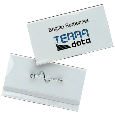 Afbeelding van 100x Durable Badge 8008 met speld 40x75mm