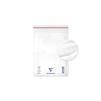 Afbeelding van Clairefontaine 7342C Pakket van 10 Witte Gevoerde Enveloppen met Luchtkussenfolie 150x210 mm 90 g/m².