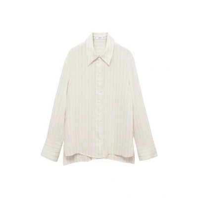 Afbeelding van Mango Cortazar Overhemdblouse offwhite, Dames, Maat: Medium, Off/white