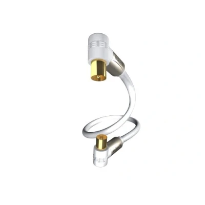 Afbeelding van Inakustik Antenne Aansluitkabel [1x Antennestekker 75 Ω 1x Antennebus Ω] 3.00 m 100 dB Vergulde steekcontacten Wit