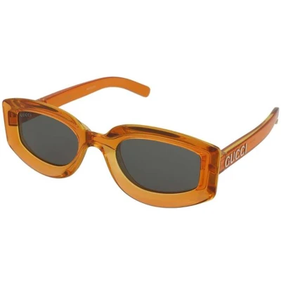 Afbeelding van Gucci Donna GG1719S 005 Occhiali da sole Iniettato Arancione Grigio Geometrica