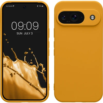 Afbeelding van kwmobile telefoonhoesje geschikt voor Google Pixel 9 Hoesje smartphone Precisie camera uitsnede In mango