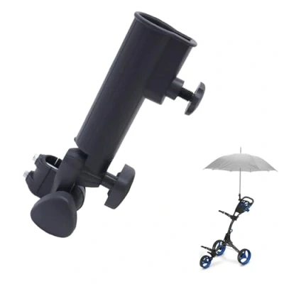Afbeelding van DEWIN Parapluhouder, golf Push Trolley Parapluhouder Verstelbare Universele Kunststof Standaard Pull Fietskar (zwart)
