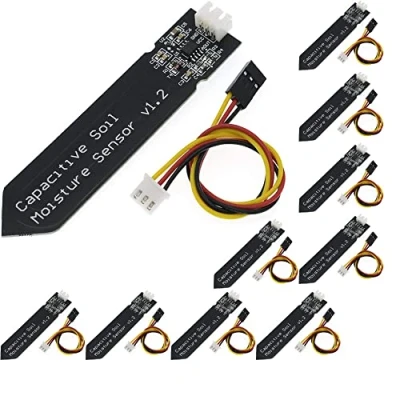 Afbeelding van Fasizi 10Pcs Capacitieve Bodem Vochtsensor Corrosiebestendig Voor Arduino Vochtdetectie Tuin Watering DIY