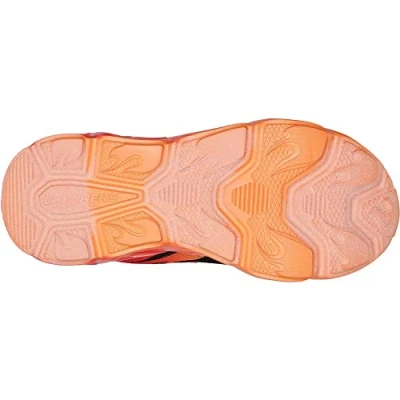 Afbeelding van Skechers Thermo Flash Heat Flux Sneaker voor jongens, Zwarte Synthetische Mesh Rood Oranje Trim, 30 EU