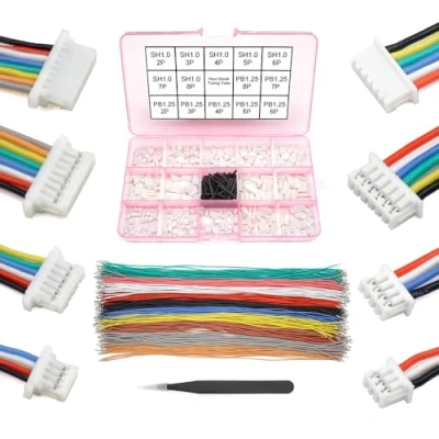 Afbeelding van SH1.0 naar PB1.25 voorgekrompen kabels en connectoren kit compatibel met JST SH 1,0 mm Molex PicoBlade 1,25 voor I2C Qwiic Stemma QT Wire FPV Drone Flight Controller SpeedyBee F405 Holybro Kakute
