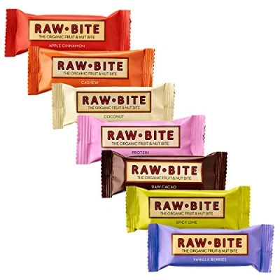 Afbeelding van Raw Bite rauwkost (7 repen), gemengd pakket, per stuk verpakt (1 x 350 g)