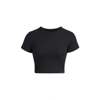 Afbeelding van Under Armour Rival TEE Tshirt basic Black / white, Dames, Maat: Large, white