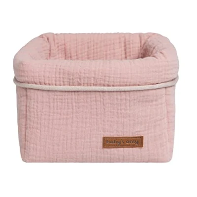 Afbeelding van Baby&#039;s Only Commodemandje Opbergmandje Commode organizer Babykamer accessoires Breeze Oud Roze 100% katoen