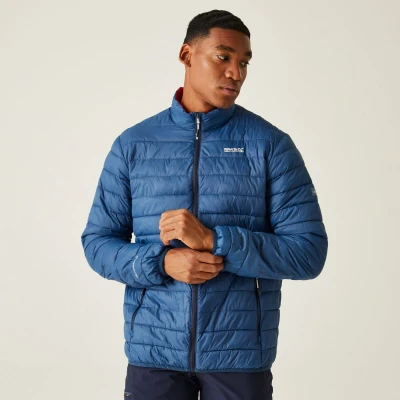 Afbeelding van Regatta Heren HillPack II Packaway gewatteerde jas met volledige rits, Blauw